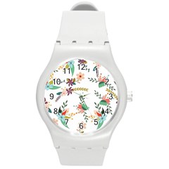 Background-a 011 Round Plastic Sport Watch (m) by nate14shop