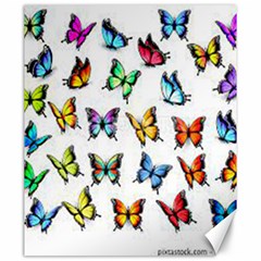 Big Collection Off Colorful Butterfiles Canvas 20  X 24  by nate14shop