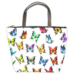 Big Collection Off Colorful Butterfiles Bucket Bag by nate14shop