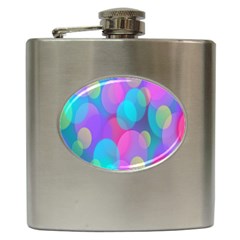 Bokeh-002 Hip Flask (6 Oz) by nate14shop