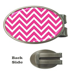 Chevrons - Pink Money Clips (oval)  by nate14shop