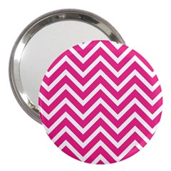 Chevrons - Pink 3  Handbag Mirrors