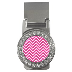 Chevrons - Pink Money Clips (cz) 