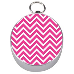 Chevrons - Pink Silver Compasses by nate14shop