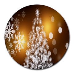 Christmas-tree-a 001 Round Mousepads
