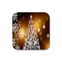 Christmas-tree-a 001 Rubber Square Coaster (4 pack)