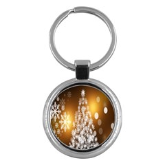 Christmas-tree-a 001 Key Chain (Round)