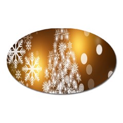 Christmas-tree-a 001 Oval Magnet