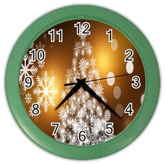 Christmas-tree-a 001 Color Wall Clock