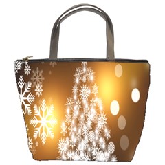 Christmas-tree-a 001 Bucket Bag