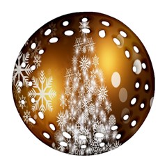 Christmas-tree-a 001 Ornament (Round Filigree)