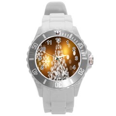 Christmas-tree-a 001 Round Plastic Sport Watch (L)