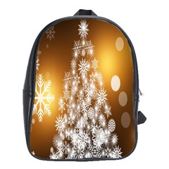 Christmas-tree-a 001 School Bag (XL)
