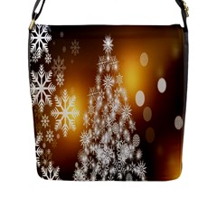 Christmas-tree-a 001 Flap Closure Messenger Bag (L)