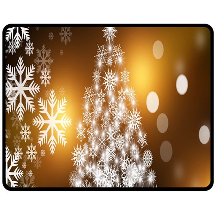 Christmas-tree-a 001 Double Sided Fleece Blanket (Medium) 