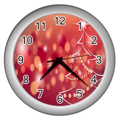 Christmas-tree-a 002 Wall Clock (silver) by nate14shop
