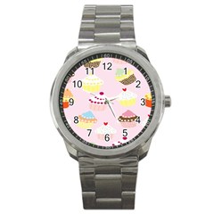 Cupcakes Sport Metal Watch by nate14shop