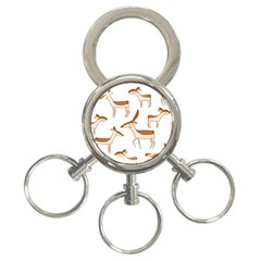 Deer 3-Ring Key Chain