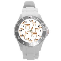 Deer Round Plastic Sport Watch (L)