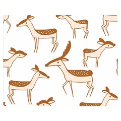 Deer Double Sided Flano Blanket (medium)  by nate14shop