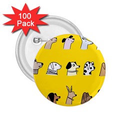 Dogs 2.25  Buttons (100 pack) 