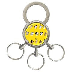 Dogs 3-Ring Key Chain