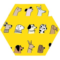 Dogs Wooden Puzzle Hexagon by nate14shop