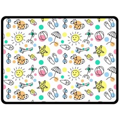 Doodle Double Sided Fleece Blanket (large) 