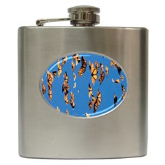 Eastern Monarch Butterfly Hip Flask (6 Oz) by nate14shop