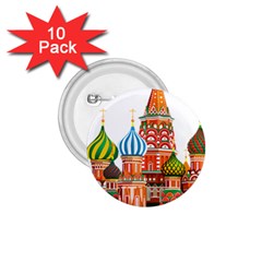 Moscow-kremlin-saint-basils-cathedral-red-square-l-vector-illustration-moscow-building 1 75  Buttons (10 Pack)
