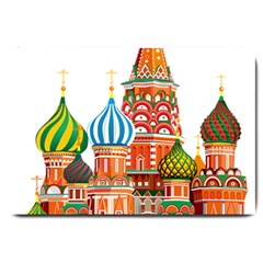 Moscow-kremlin-saint-basils-cathedral-red-square-l-vector-illustration-moscow-building Large Doormat 