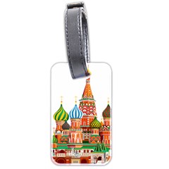 Moscow-kremlin-saint-basils-cathedral-red-square-l-vector-illustration-moscow-building Luggage Tag (two Sides) by Jancukart