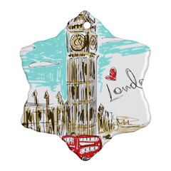 Big-ben-paris-clock-tower-vector-painted-london Ornament (snowflake) by Jancukart