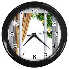 Window Wall Clock (black)