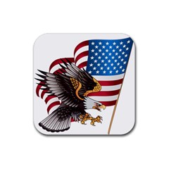 American-eagle- Clip-art Rubber Coaster (square)