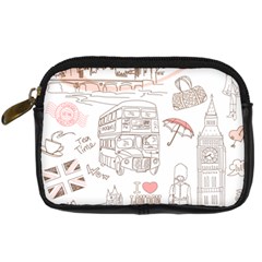 London-paris-drawing-vector-london-comics Digital Camera Leather Case