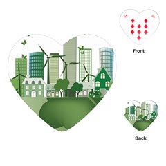 Vector-energy-saving-caring-for-the-earth Playing Cards Single Design (heart)