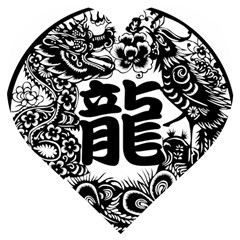 Chinese-dragon Wooden Puzzle Heart