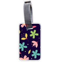 Colorful Floral Luggage Tag (one Side) by hanggaravicky2