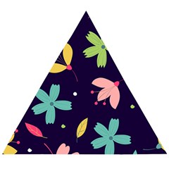 Colorful Floral Wooden Puzzle Triangle by hanggaravicky2