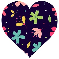 Colorful Floral Wooden Puzzle Heart by hanggaravicky2