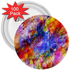 Abstract Colorful Artwork Art 3  Buttons (100 Pack) 