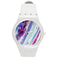 Color Acrylic Paint Art Round Plastic Sport Watch (m) by artworkshop