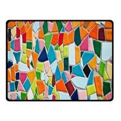 Mosaic Tiles Double Sided Fleece Blanket (small)  by artworkshop