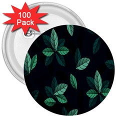 Plant Leaves 3  Buttons (100 Pack) 