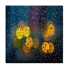 Raindrops Water Tile Coaster by artworkshop