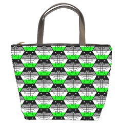 Hackers Town Void Mantis Hexagon Agender Agender Info Pride Flag Bucket Bag by WetdryvacsLair