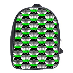 Hackers Town Void Mantis Hexagon Agender Agender Info Pride Flag School Bag (large) by WetdryvacsLair