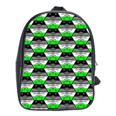 Hackers Town Void Mantis Hexagon Agender Agender Info Pride Flag School Bag (xl) by WetdryvacsLair