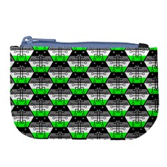 Hackers Town Void Mantis Hexagon Agender Agender Info Pride Flag Large Coin Purse by WetdryvacsLair